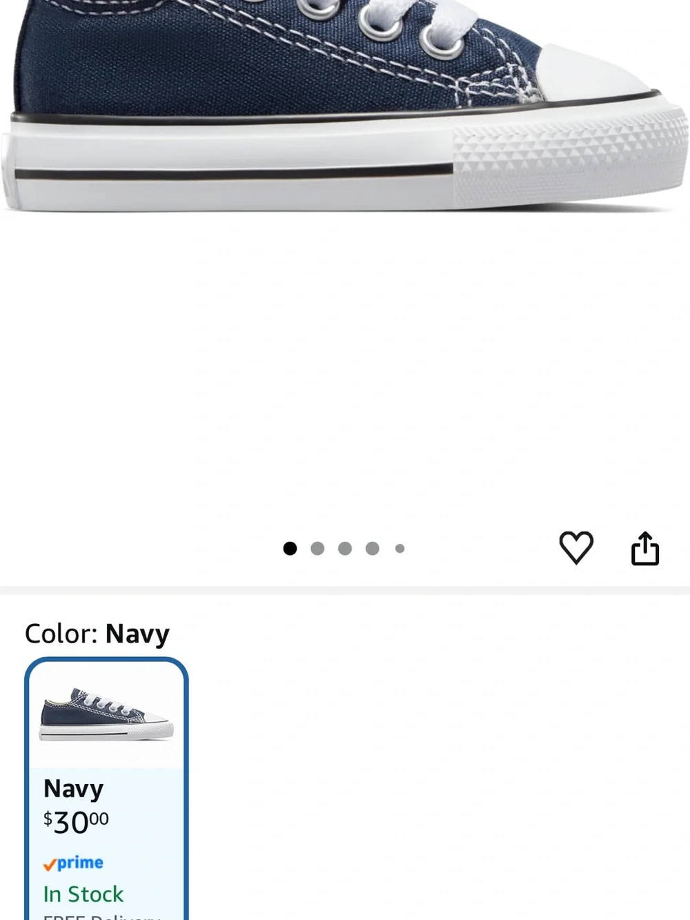 NEW Converse Toddler Navy Canvas Low Top Sneakers